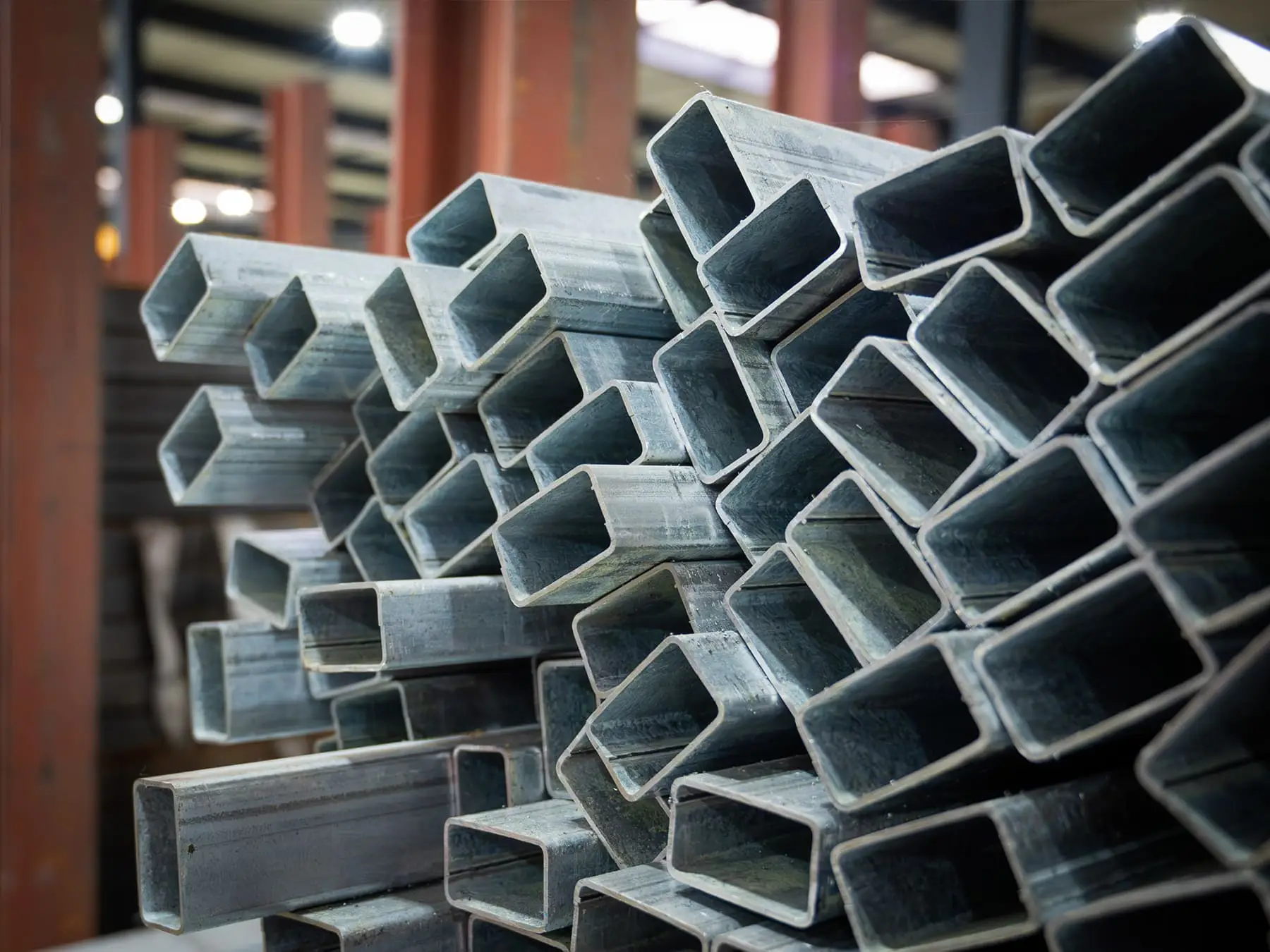 Stalen koker - Verzinkt en rechthoekig